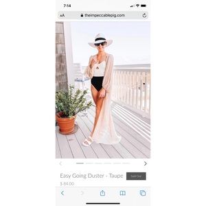 Easy Going Duster - Taupe